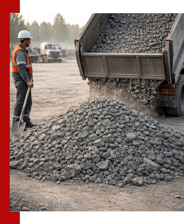 Гранитный щебень фракции 100–201 для строительства в Ангарске