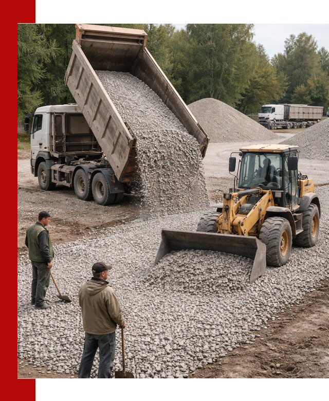 Купить гравийный щебень фракция 20-40 в Ангарске с доставкой