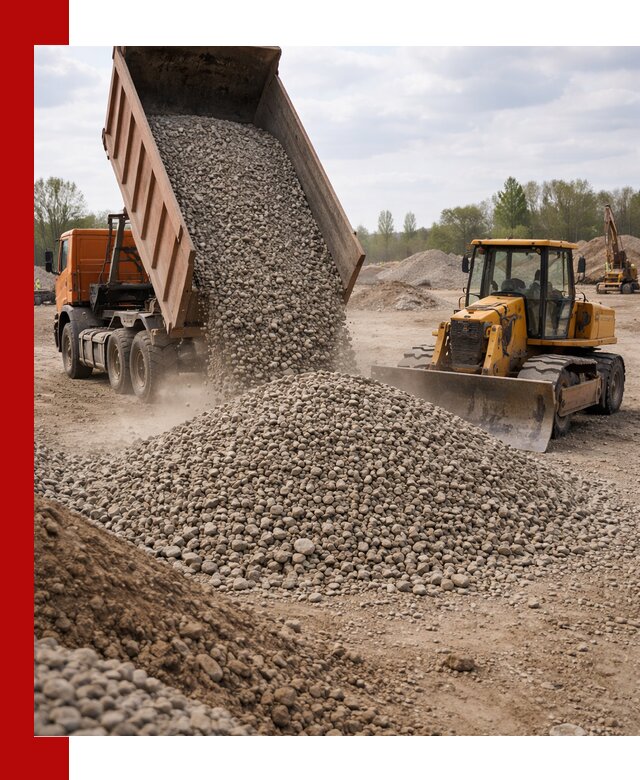 Доставка гравийного щебня фракции 40-70 в Ангарске