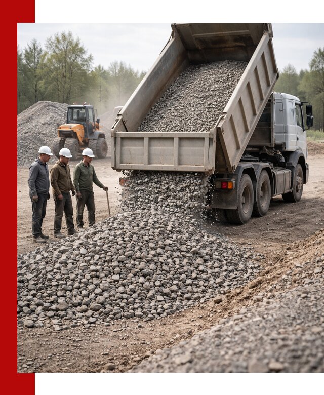 Доставка гравийного щебня фракции 70-120 в Ангарске