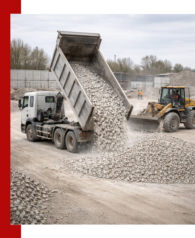 Доставка и продажа известнякового щебня в Ангарске