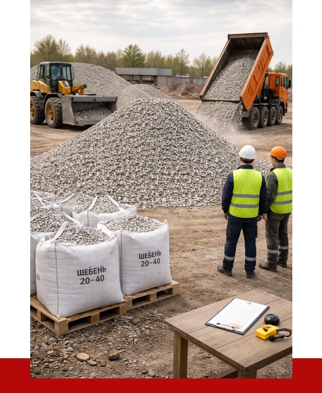 Известняковый щебень 20-40 в Ангарске от 2158 р. ПРОНЕРУДНгр