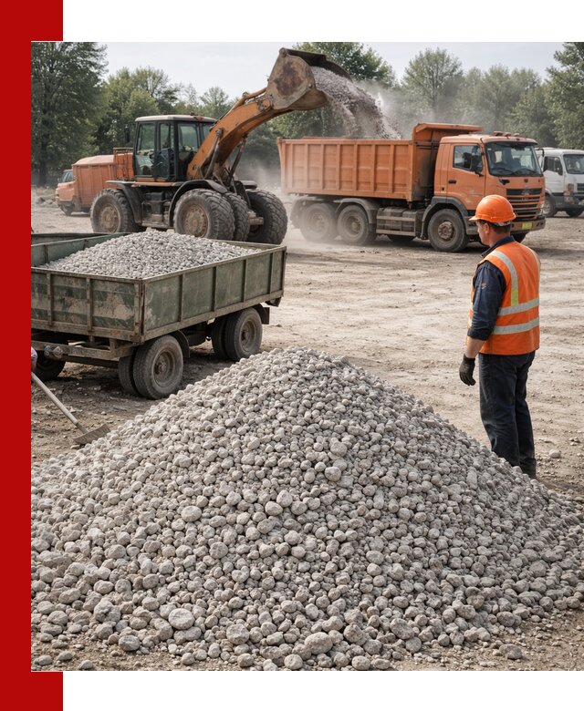 Доставка известнякового щебня фракция 20–40 в Ангарске