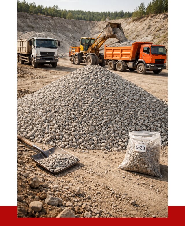 Доломитовый щебень фр. 5-20 в Ангарске от 4315 р. | ПРОНЕРУДНгр