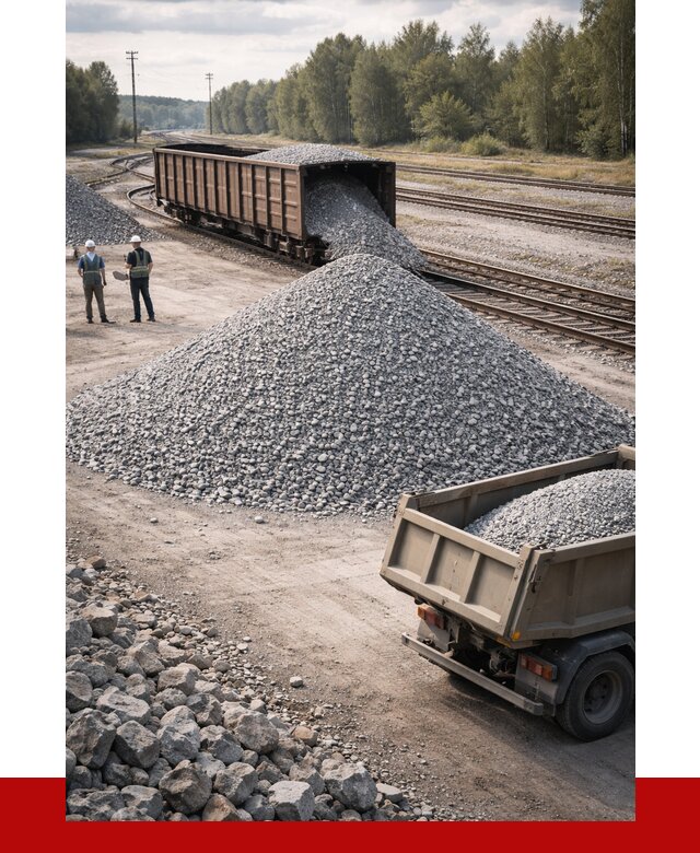 Железнодорожный щебень 20-60 в Ангарске от 1747 р. | ПРОНЕРУДНгр