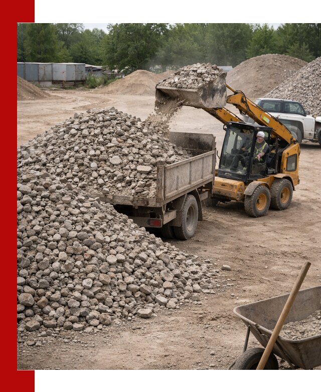 Доставка вторичного щебня в Ангарске для строительных работ