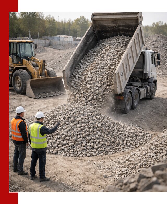 Вторичный щебень фракция 40–70 доставка в Ангарске