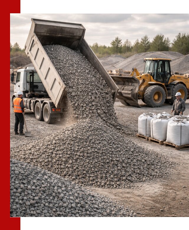 Бетонный щебень фракция 5–20 с доставкой в Ангарске