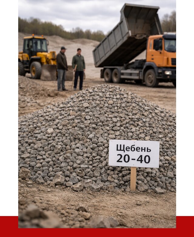 Бетонный щебень фракция 20-40 в Ангарске от 2517 р. | ПРОНЕРУДНгр