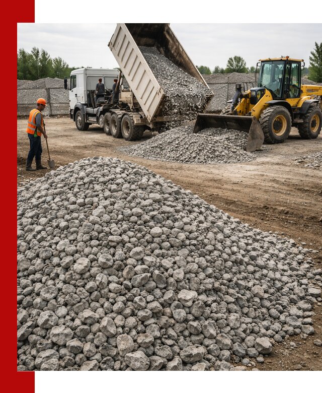 Доставка бетонного щебня фракции 40-70 в Ангарске