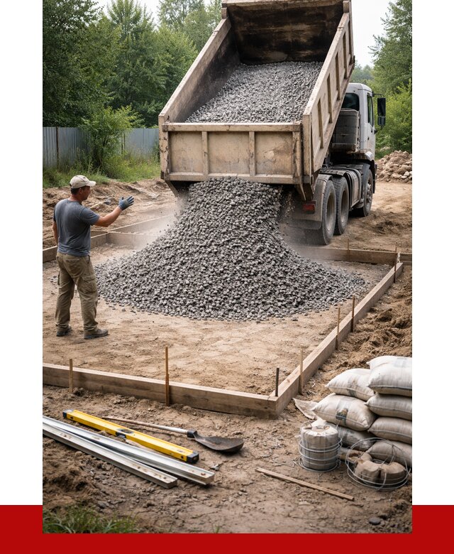 Купить щебень для фундамента в Ангарске от 4623 р. | ПРОНЕРУДНгр