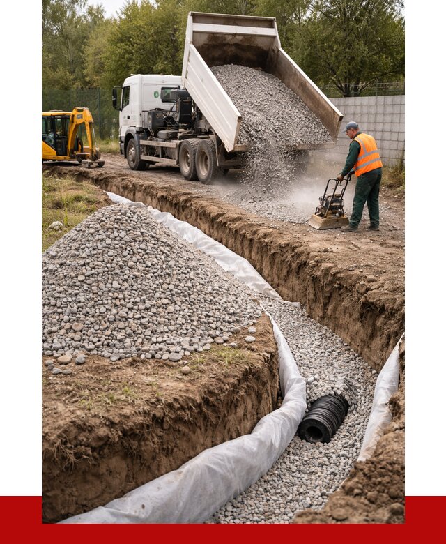 Щебень для дренажа в Ангарске от 1901 р., ПРОНЕРУДНгр доставка
