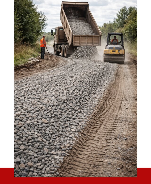 Щебень для отсыпки дороги в Ангарске от 2774 р. ПРОНЕРУДНгр
