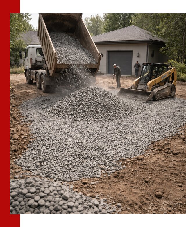 Щебень для парковки в Ангарске: доставка и укладка качественного материала
