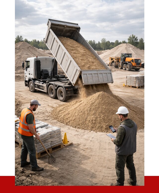Карьерный песок с доставкой в Ангарске от 3699 р. ПРОНЕРУДНгр
