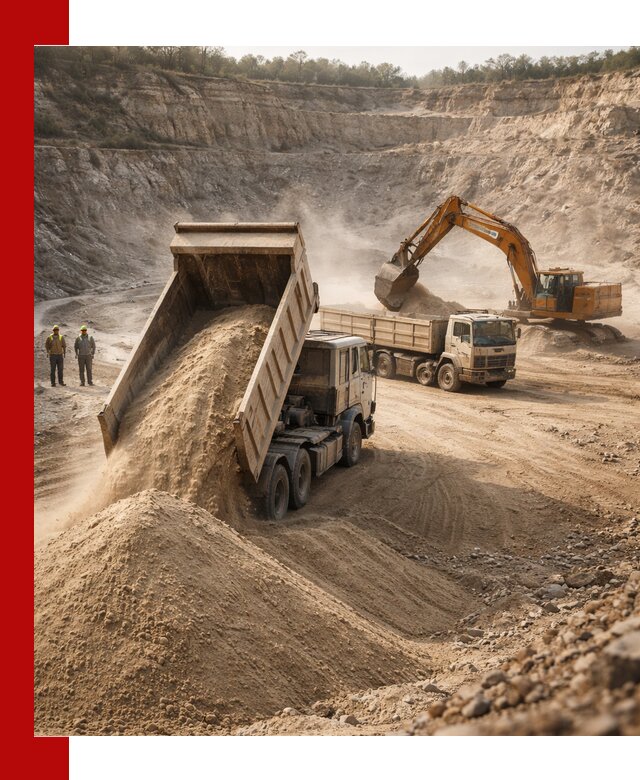 Карьерный песок навалом с доставкой в Ангарске