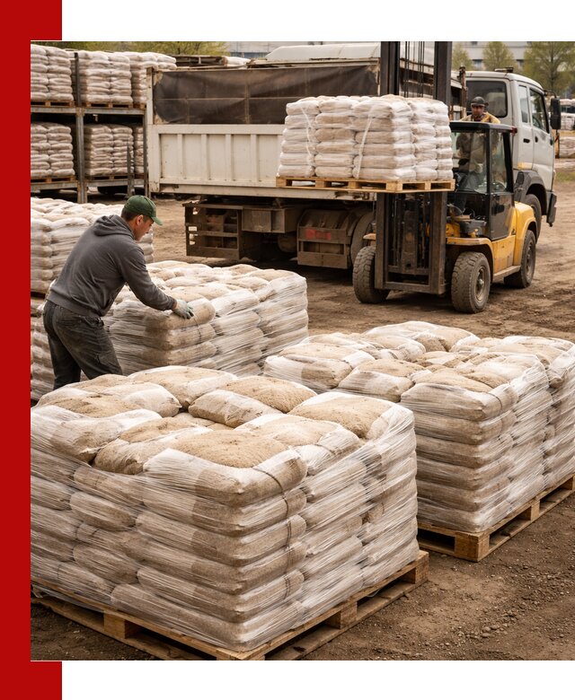 Карьерный песок в мешках с доставкой в Ангарске