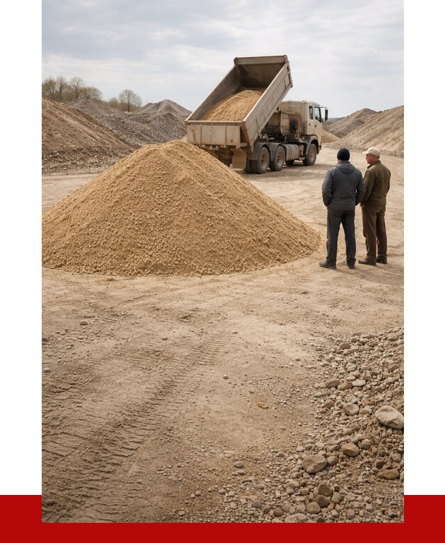 Карьерный песок крупнозернистый в Ангарске от 8733 р | ПРОНЕРУДНгр