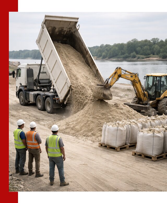 Доставка речного песка в Ангарске самосвалами и погрузкой