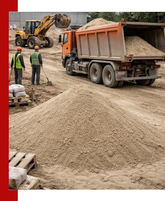 Доставка и продажа мытого речного песка в Ангарске