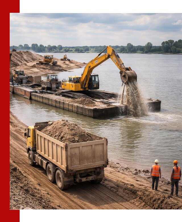 Намывной песок с доставкой в Ангарске оптом и в розницу