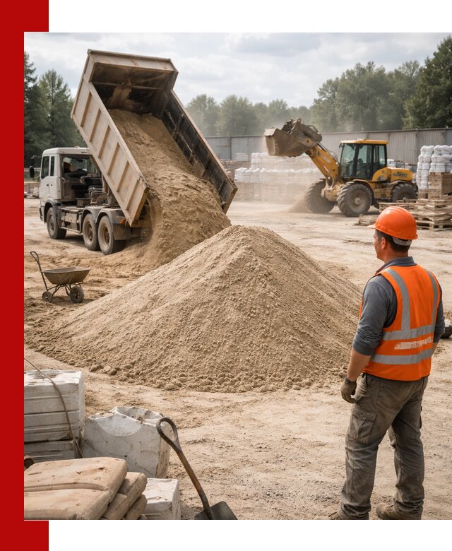 Доставка строительного песка с самосвалом в Ангарске