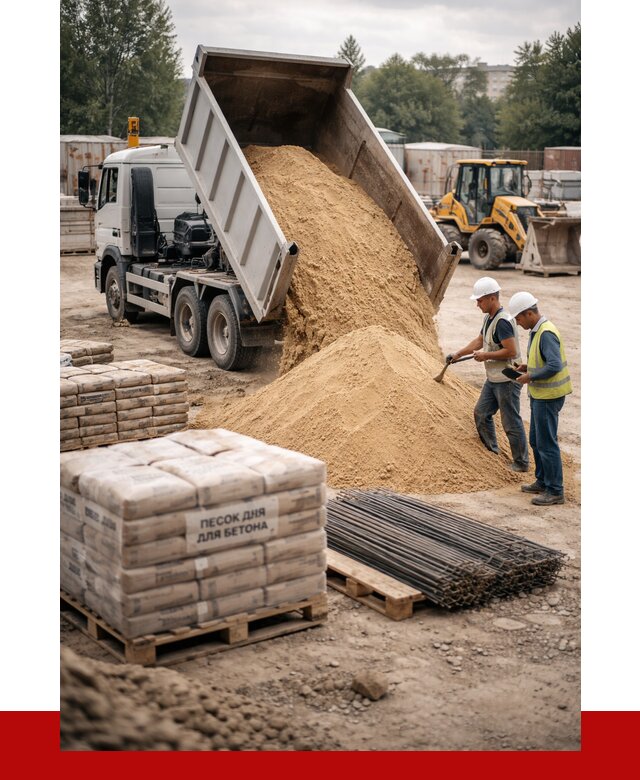 Песок для бетона в Ангарске от 2569 р. с доставкой, ПРОНЕРУДНгр