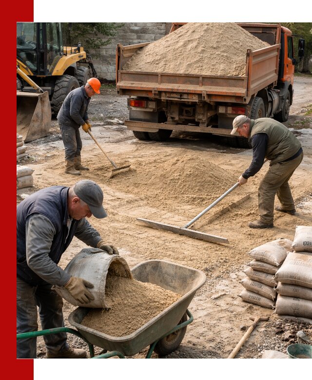 Поставка песка для стяжки в Ангарске с быстрой доставкой