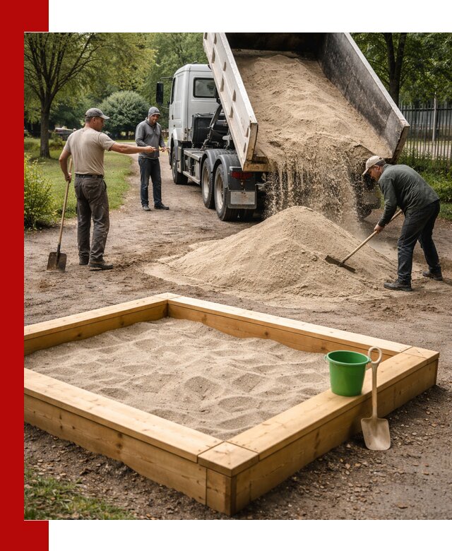 Песок для песочницы с доставкой в Ангарске недорого и чистый