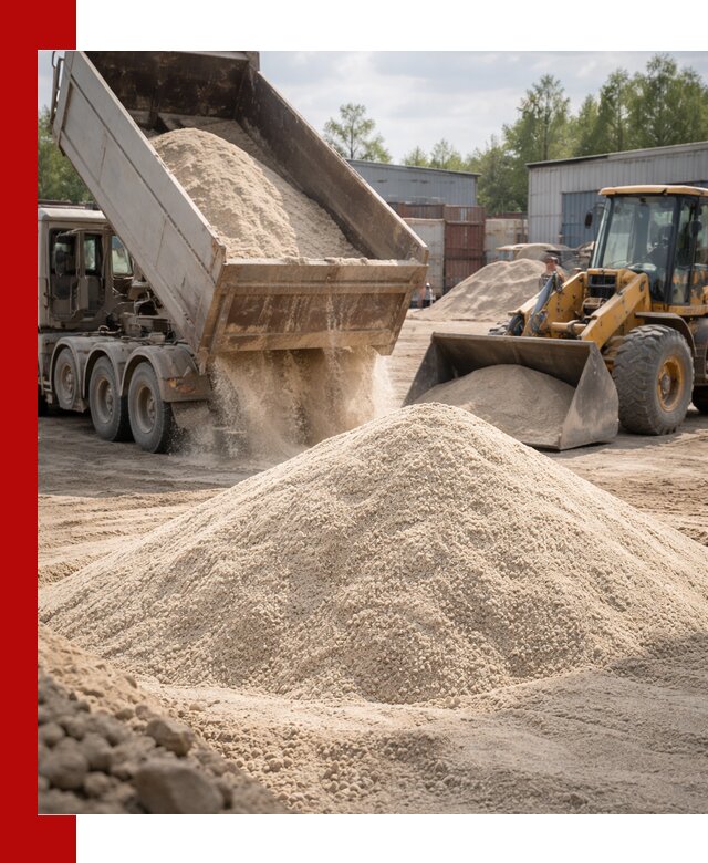 Кварцевый песок с доставкой в Ангарске для строительных работ