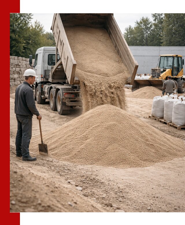 Кварцевый песок фракция 0–3 мм с доставкой в Ангарске