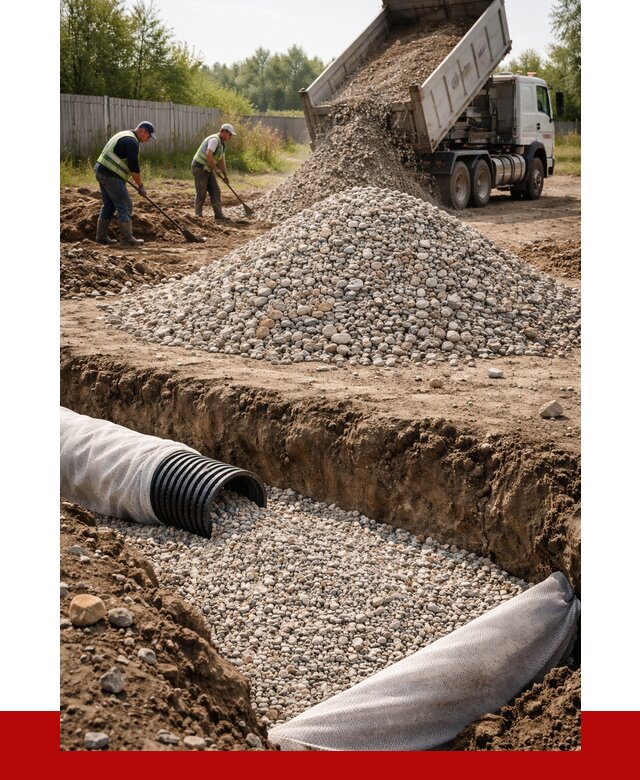 Гравий для дренажа в Ангарске от 2260 р., доставка ПРОНЕРУДНгр