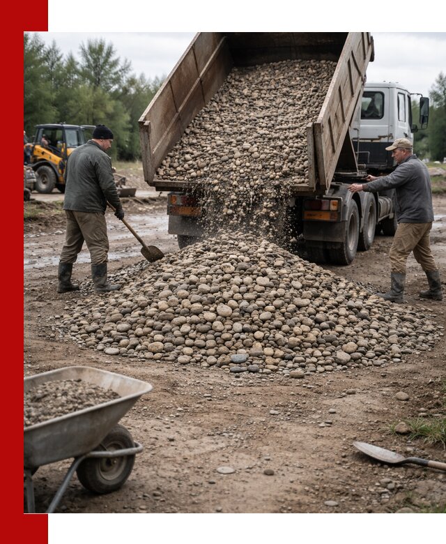 Доставка гальки речной оптом и в розницу в Ангарске
