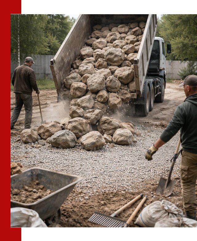 Доставка и укладка булыжника в Ангарске