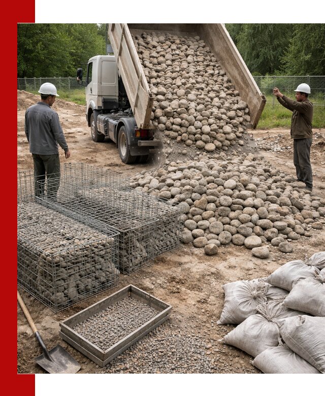 Камень для габионов фракция 70–151 в Ангарске