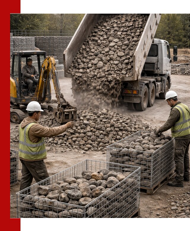 Камень для габионов фракция 100–201 в Ангарске