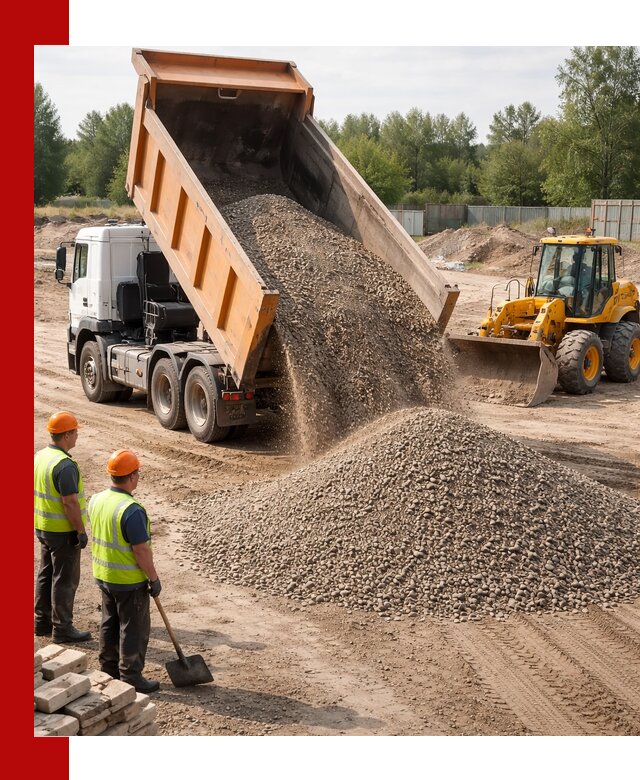 Доставка щебёночно-песчаной смеси ЩПС С7 в Ангарске
