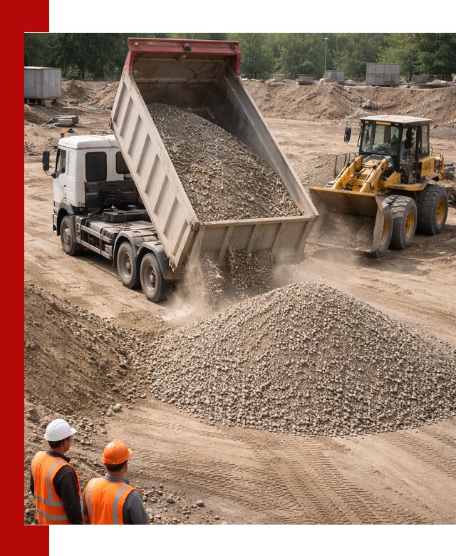 Щебень с песком (ЩГПС С2) с доставкой в Ангарске