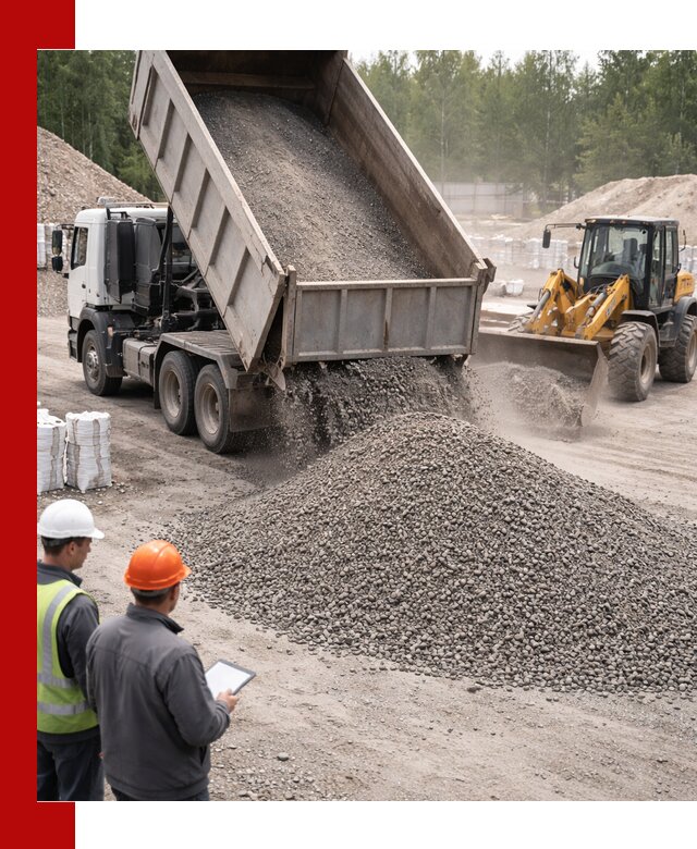 Доставка и продажа гранитного отсева 0-10 в Ангарске