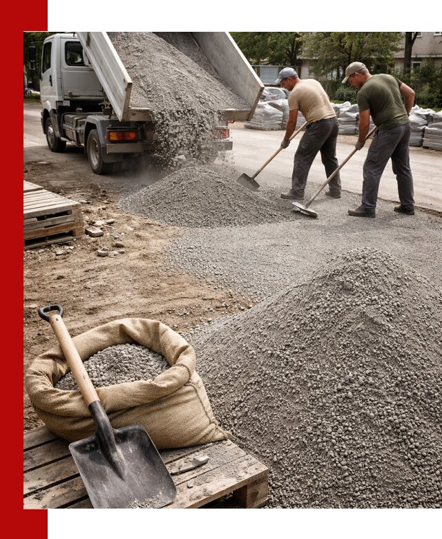 Отсев для тротуарной плитки в Ангарске — доставка и укладка