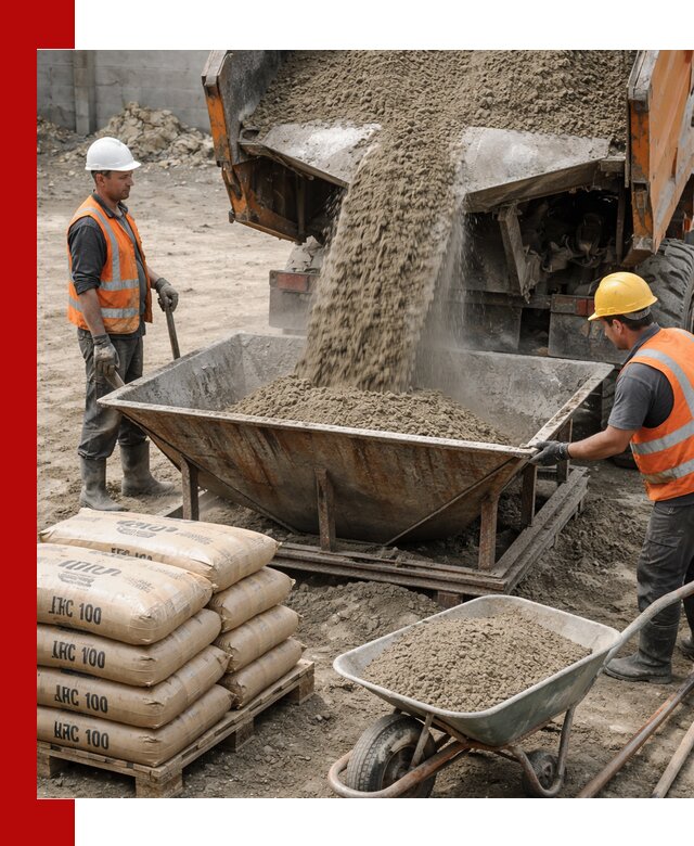 Доставка цементно-песчаной смеси М100 в Ангарске