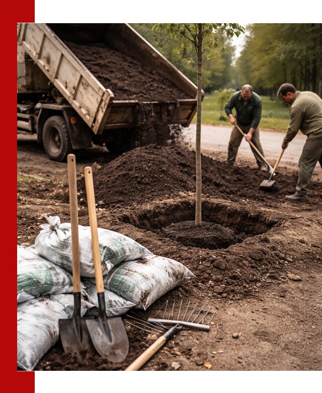 Грунт для посадки деревьев в Ангарске — доставка и подготовка почвы