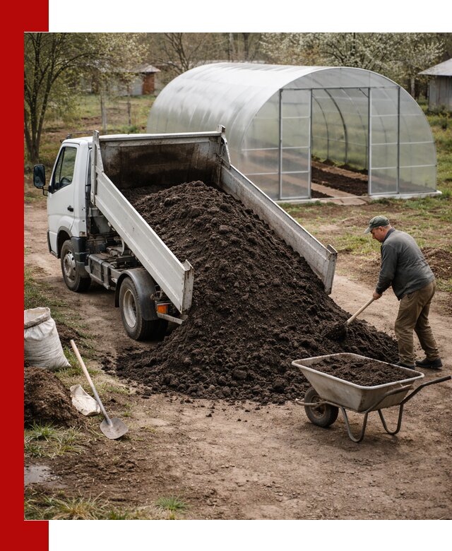Чернозем для теплицы с доставкой в Ангарске
