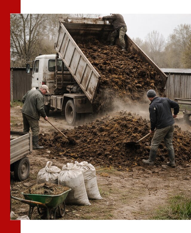 Доставка коровьего навоза самосвалом в Ангарске