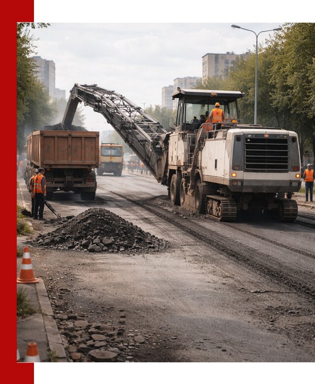 Фрезерованный асфальт в Ангарске — удаление и вывоз старого покрытия