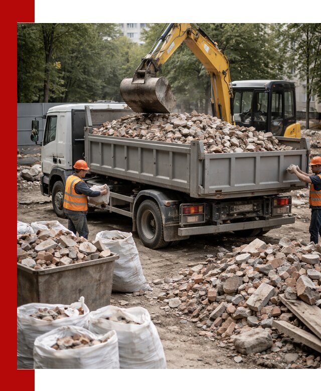 Вывоз строительного мусора в Ангарске с самосвалами и контейнерами