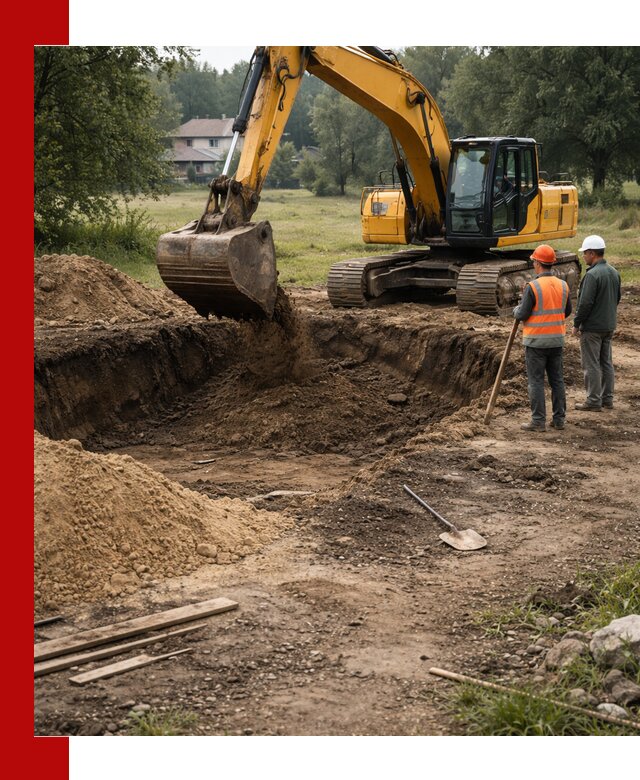 Рытье котлована под фундамент в Ангарске (быстро и недорого)