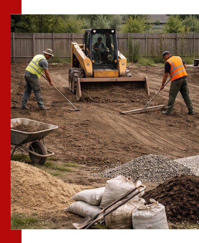 Выравнивание участка под строительство и благоустройство в Ангарске