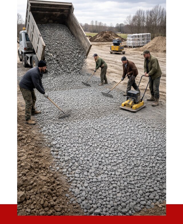 Устройство щебеночной подушки в Ангарске от 4623 р. ПРОНЕРУДНгр