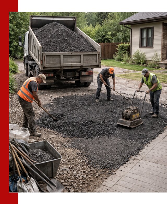 Асфальтовая крошка для двора с доставкой в Ангарске
